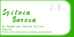 szilvia barcsa business card